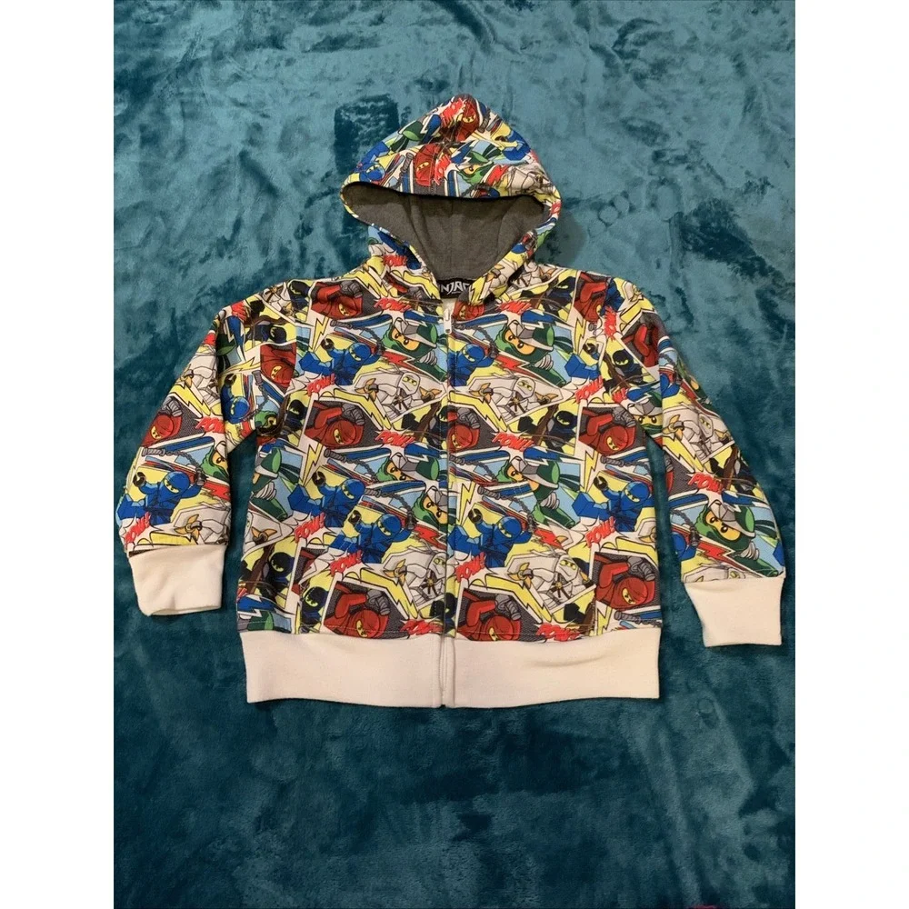 Lego Ninjago Full‎ Zip Hooded Sweatshirt Size 4 Boys